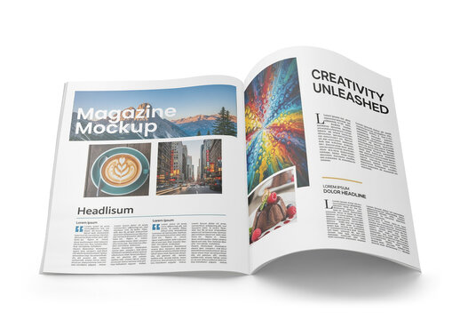 Magazine Mockup for Corporate Branding and Packaging Design
