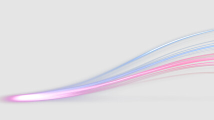 Fototapeta premium Blue and Pink Energy Trails with High Speed Glow PNG