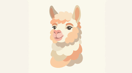 Fototapeta premium A cute illustration of an alpaca.