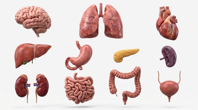 Human Digestive System Anatomy Medical Illustration