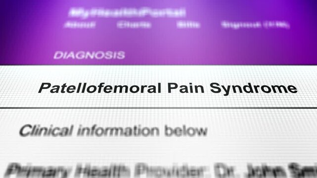 Generic Health Portal with Leg Health Problem Diagnosis - Patellofemoral Pain Syndrome