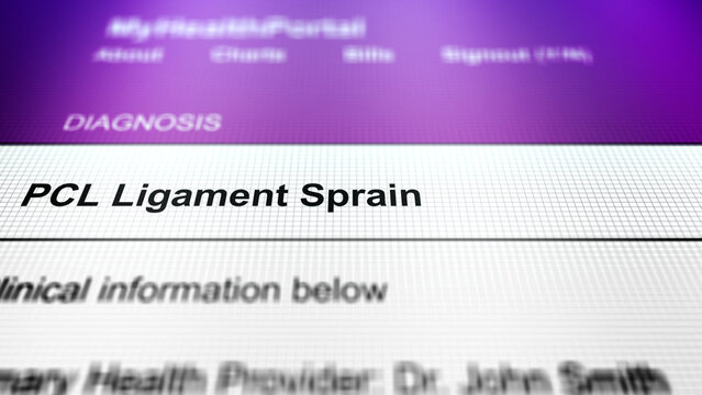 Generic Health Portal with Leg Health Problem Diagnosis - PCL Ligament Sprain