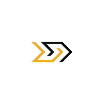 UN letter forward speed motion logo design