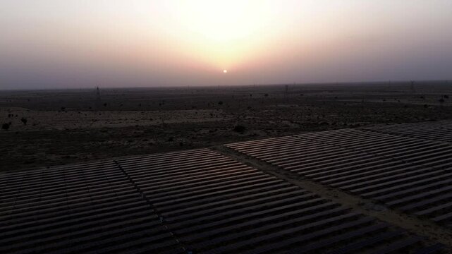 sunset over the solar penal 