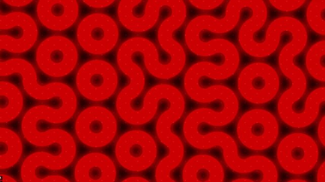 Monochromatic red patterns form a seamless geometric labyrinth map in a bold 3D animation loop designed for minimalist corporate graphics and screen backgrounds