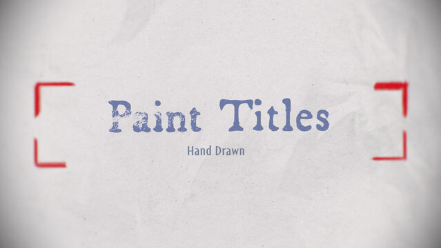 Hand Drawn Paint Titles