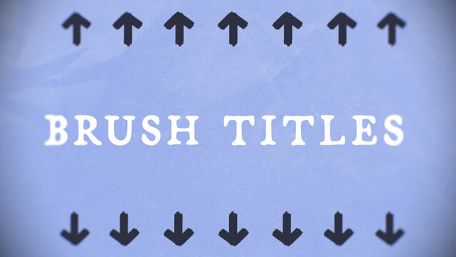 Hand Crafted Brush Titles
