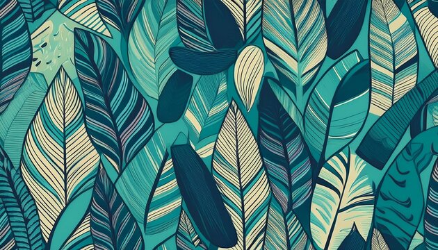 seamless hipster patterns in blues and greens