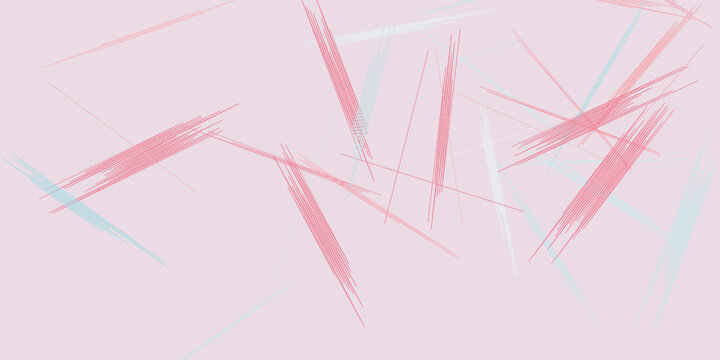 abstract light pink background with sharp red and blue geometric lines and dynamic shapes