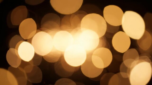 Abstract Bokeh Lights with Warm Glowing Effect.