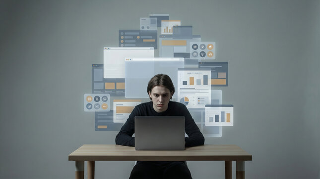 Student overwhelmed by too many digital tasks and tabs