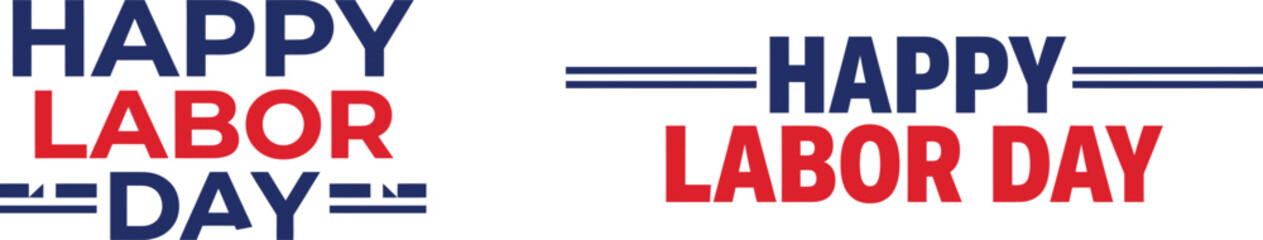 Celebrate happy labor day festive banner with bold typography for workers' appreciation and holiday greetings © Mst