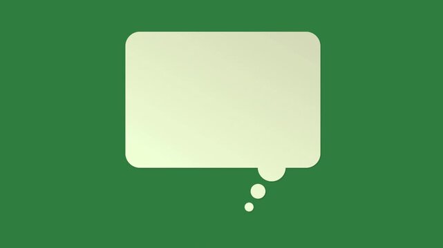 Speech Bubble Animated Green Screen Chroma Key Background