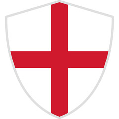 Obraz premium England Football Shield Flag Vector Illustration