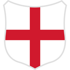 Obraz premium England Football Shield Flag Vector Illustration