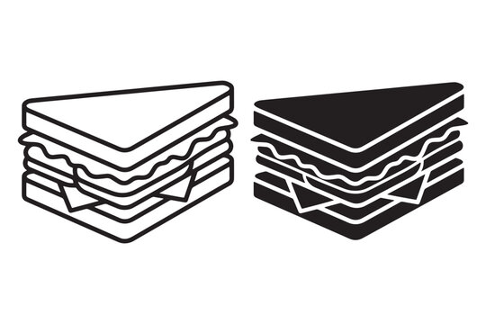 Black and white layered squares icons Vector, illustration
