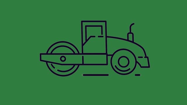 Drawing Two Circles Animated Green Screen Chroma Key Background