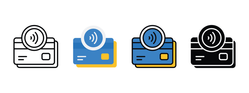 Smart Card Payment Icon for Secure Contactless Banking and Business Transactions