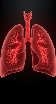 Human Respiratory System - A Detailed Illustration.