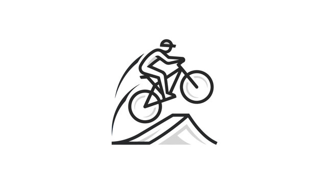 Man riding mountain bike downhill fast.