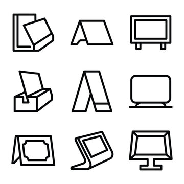 Stand selection of desk display tools for signage with selection business minimalist branding template information