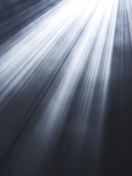 Bright light rays emanating from the right corner beams