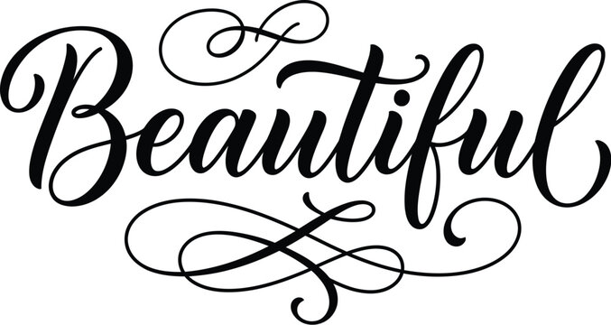 Elegant cursive beautiful script lettering