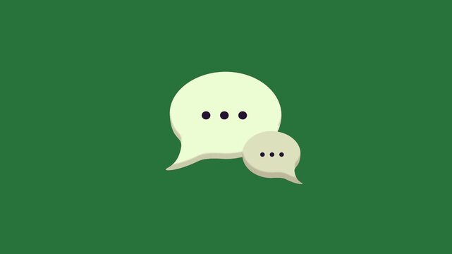 green border speech bubble apple logo green screen animated chromakey figure scene emotion creative layers gesture cartoonish depth