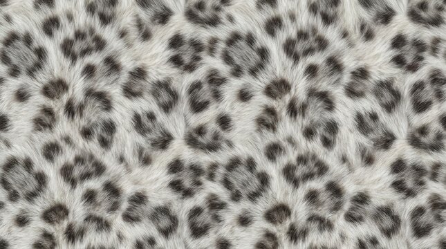 Snow leopard fur texture seamless animal pattern realistic faux fur background