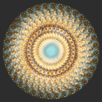 Mathematical mandala from macro grease photo in 48 steps