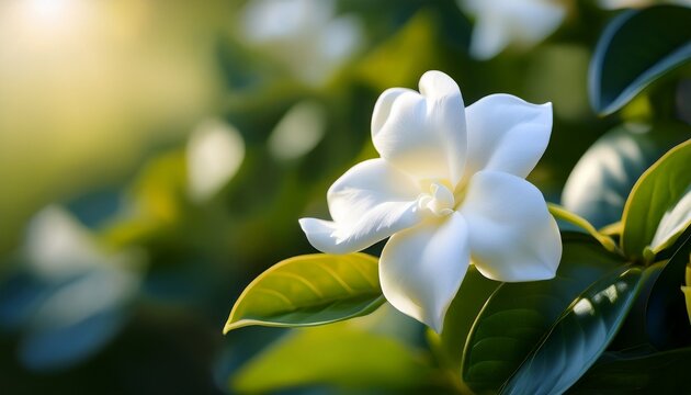 Beauty In Details Close Up Of Beautiful Gardenia Flower On A Sunny Day Gardenia Taitensis Also Called Tahitian Gardenia Or Tiare Flower