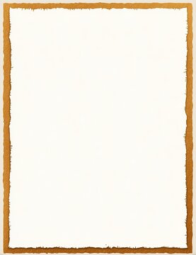 Blank textured paper with ragged, golden-brown border