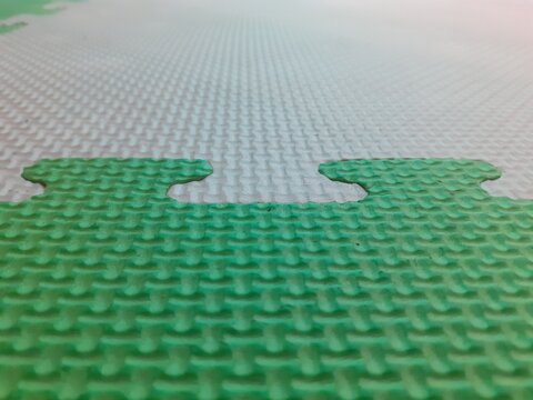 Close Up of Foam Puzzle Mat Surface Texture for Children's Play Area