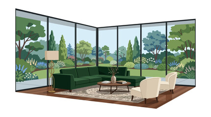 Fototapeta premium Elegant luxury hotel lounge with premium interior design and modern furniture