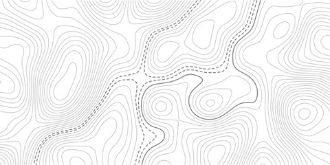 Topographic map background geographic line map with elevation assignments. Outdoor illustration map background, editable stroke.Rendering abstract illustration. © MDSOHEL