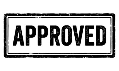 Fototapeta premium Approved Rectangle Rubber Stamp