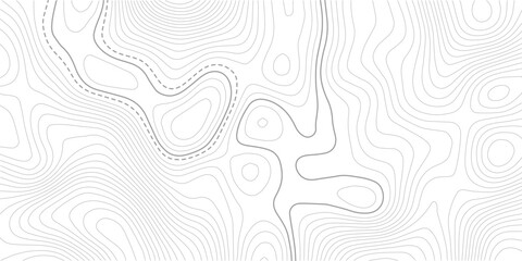 Topographic map background geographic line map with elevation assignments. Outdoor illustration map background, editable stroke.Rendering abstract illustration. © MDSOHEL