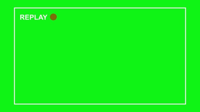 Replay button animation with black background, Replay icon Animation video for Live Streamers, action replay Animation icon and button with black background with alpha chanel