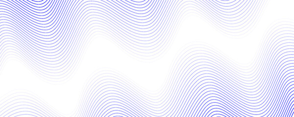 Fototapeta premium Blue lines abstract futuristic banner background design. Vector illustration