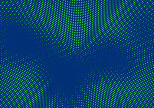 Halftone Dot Pattern Blue and Green Retro Pop Art Background Texture for Graphic Design