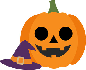 Cute Halloween Pumpkin Vector Icon Set