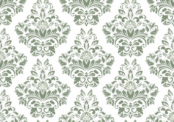 Fototapeta premium Luxury Seamless Damask Background with Elegant Gold Details