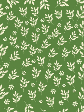 Seamless Floral Pattern, Fabric print in elegant design, Timeless floral Background Design, Vector Illustration.