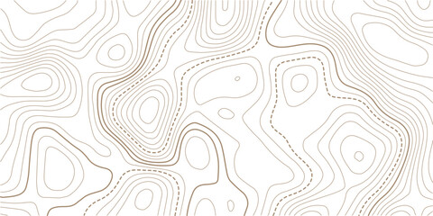 Topographic map background geographic line map with elevation assignments. Outdoor illustration map background, editable stroke.Rendering abstract illustration. © MDSOHEL