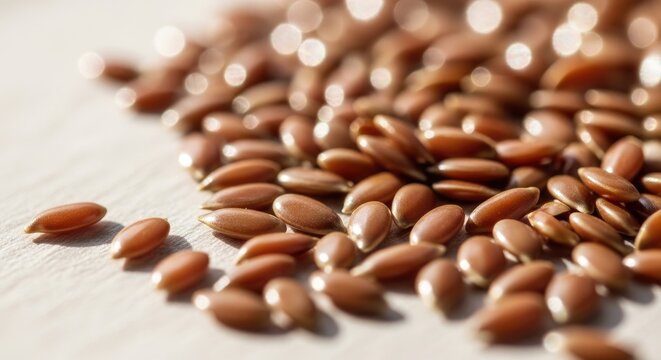 Close-up of Flax Seeds - Nutritional Powerhouse.
