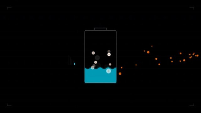 Dynamic motion of water droplets falling into a smartphone screen creating splash effects in a high-speed video.