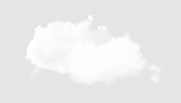 Realistic cloud overlay png, fluffy white transparent cloud for sky design