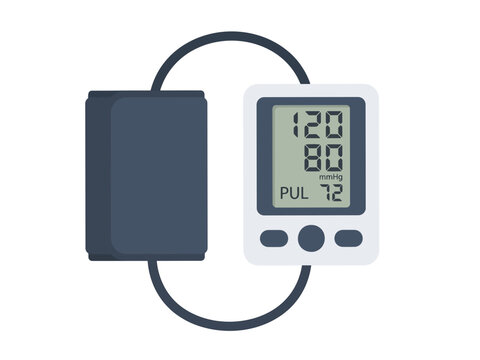 Blood Pressure Monitor Vector Icon For Hypertension Check