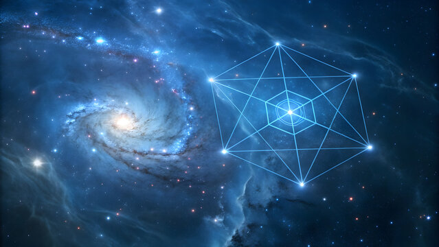 A picture of a galaxy with a star in the middle