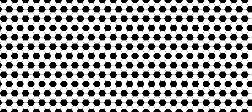 Soccer honeycomb ball and seamless pattern hexagon net with mesh bee lace. Football goal beehive and shield neat texture with background grid. Icon soccer macro and sport pattern logo.